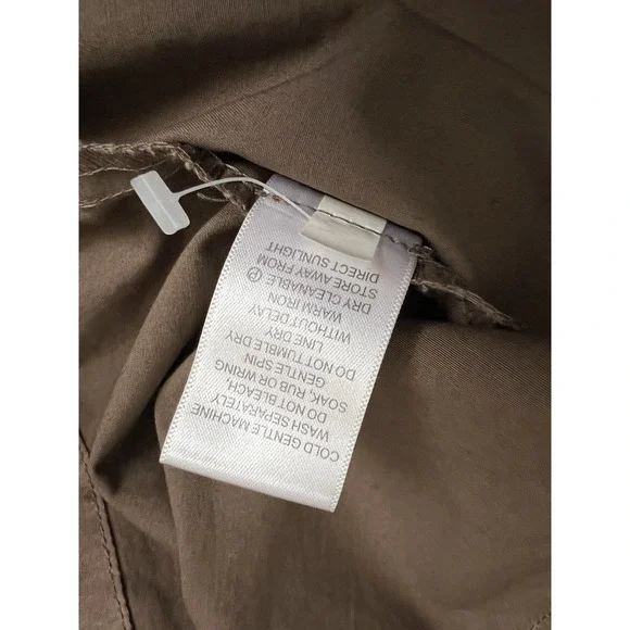 Sussan Taupe Brown Trench Shirt Dress Size 14 Quiet Lagenlook Contemporary - Picture 8 of 13